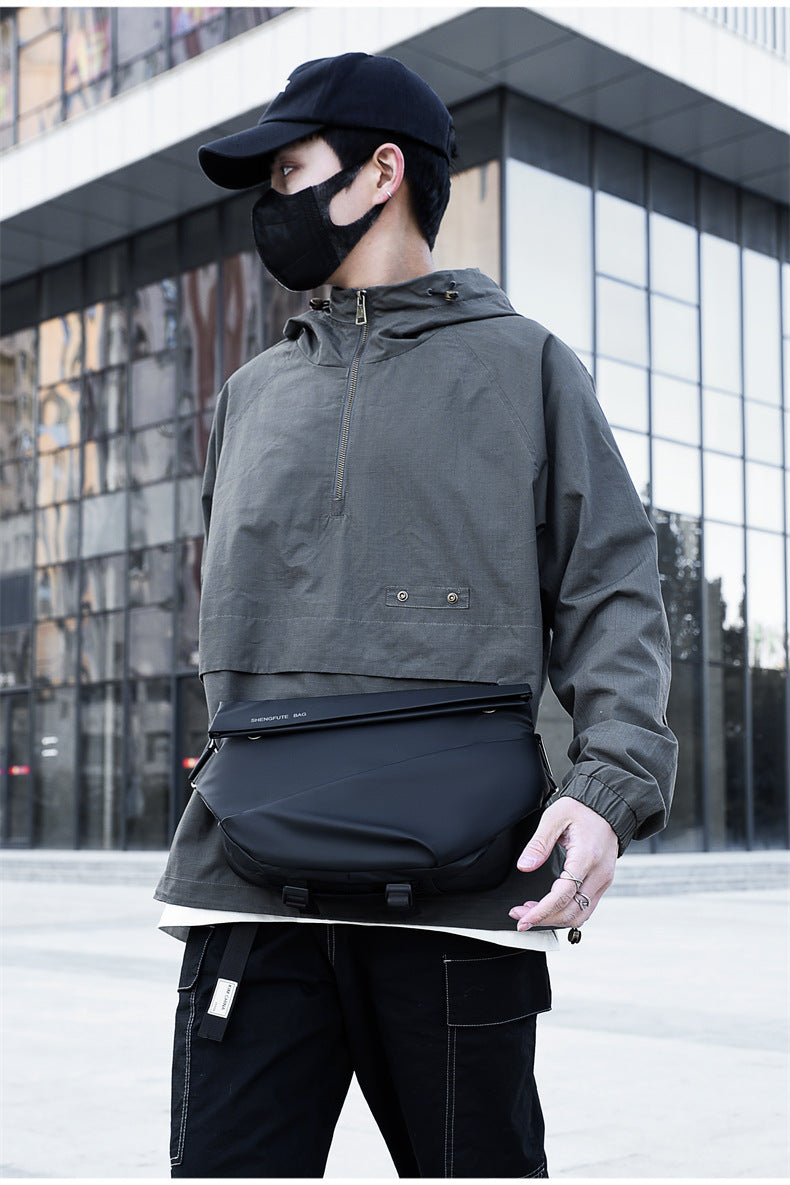 Men's Trendy Brand Crossbody Waterproof Large Capacity Messenger Bag Shoulder Bag Chest Bag Business Casual Men's Bag High-end Satchel