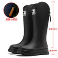 High-Quality, Fashionable, Versatile Non-Slip Rain Boots for Women, Waterproof Long-Tube Women's Rubber Shoes, Red Rain Shoes, Kitchen Water Shoes