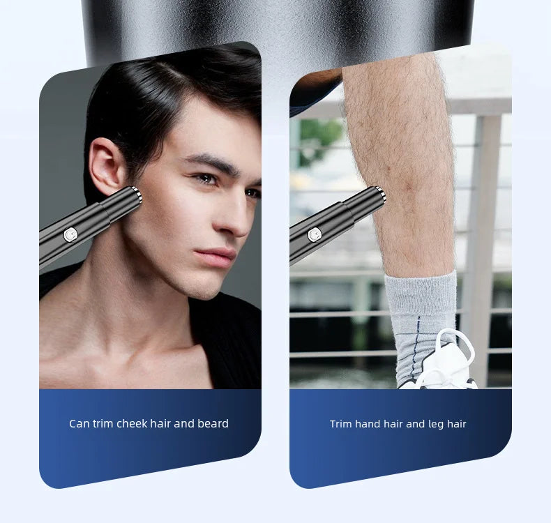 2021 New Model Men's Nose Hair Trimmer Mini Shaver for Trimming Nose Hair, Sideburns, and Ear Hair Dual-Head Trimmer