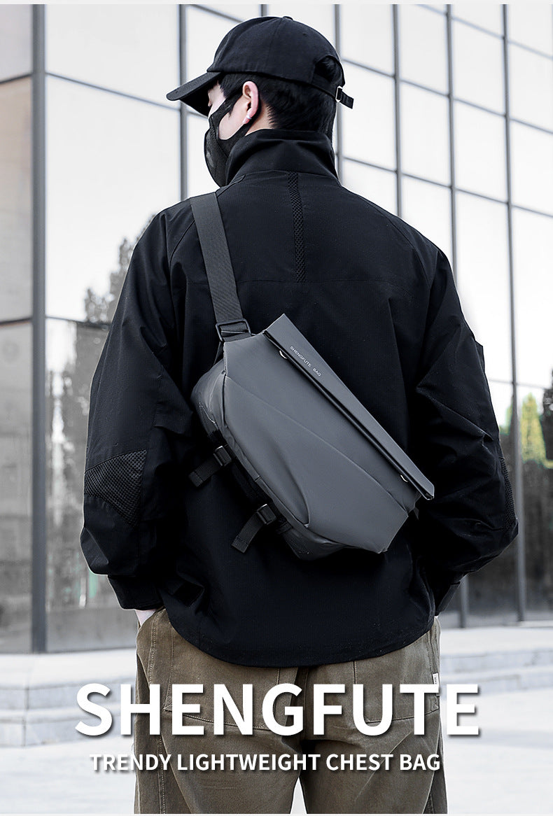 Men's Trendy Brand Crossbody Waterproof Large Capacity Messenger Bag Shoulder Bag Chest Bag Business Casual Men's Bag High-end Satchel