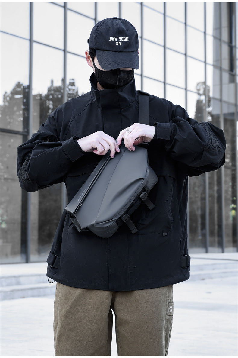 Men's Trendy Brand Crossbody Waterproof Large Capacity Messenger Bag Shoulder Bag Chest Bag Business Casual Men's Bag High-end Satchel
