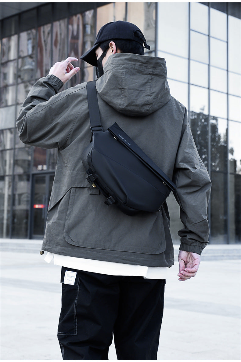 Men's Trendy Brand Crossbody Waterproof Large Capacity Messenger Bag Shoulder Bag Chest Bag Business Casual Men's Bag High-end Satchel