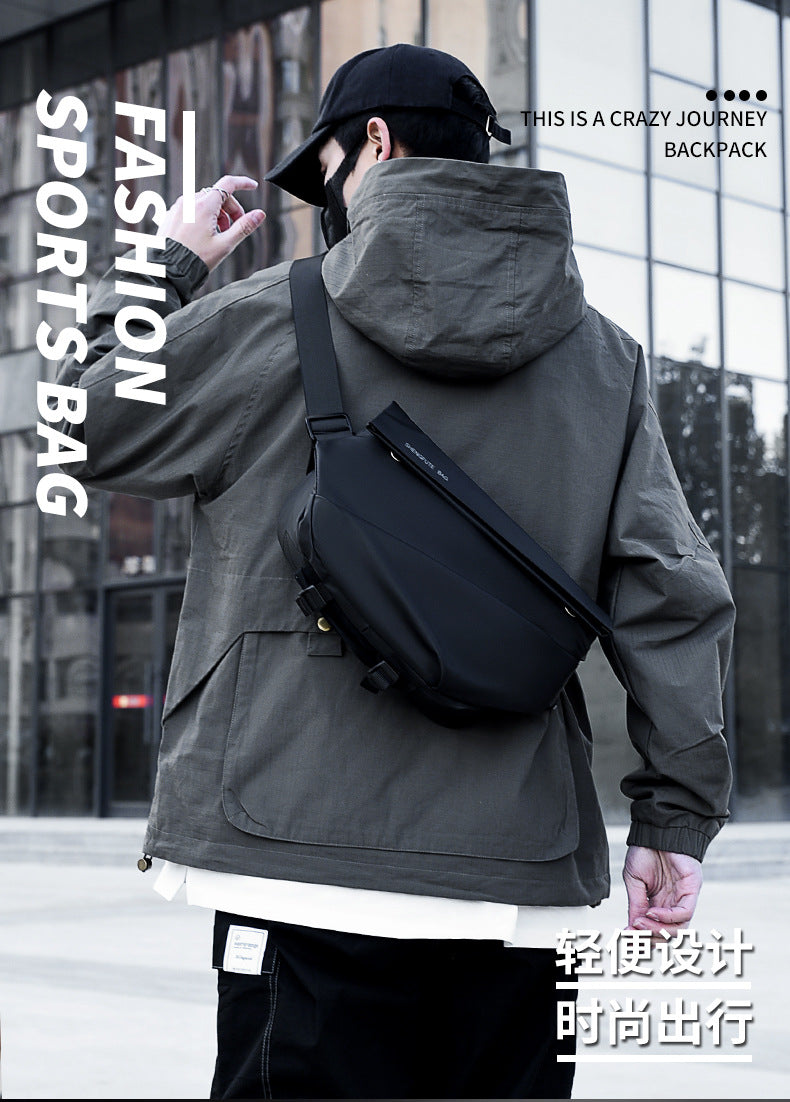 Men's Trendy Brand Crossbody Waterproof Large Capacity Messenger Bag Shoulder Bag Chest Bag Business Casual Men's Bag High-end Satchel