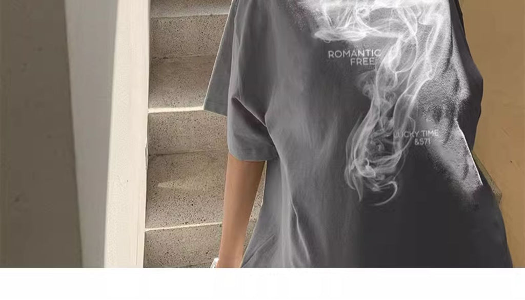 American Trendy Brand Heavyweight Short-Sleeved T-Shirt Men's Summer New Trendyy Half-Sleeved Tops Loose Large Size Men's T-Shirt