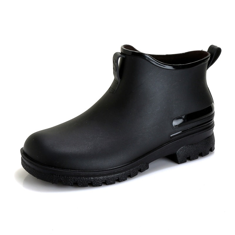 Water Shoes for Women, Chelsea Style with Fleece Lining, Short Rain Boots for Men, Low-Top Rubber Shoes for Men and Women, Non-Slip and Wear-Resistant