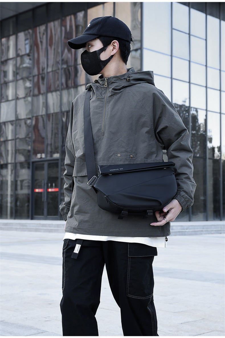 Men's Trendy Brand Crossbody Waterproof Large Capacity Messenger Bag Shoulder Bag Chest Bag Business Casual Men's Bag High-end Satchel