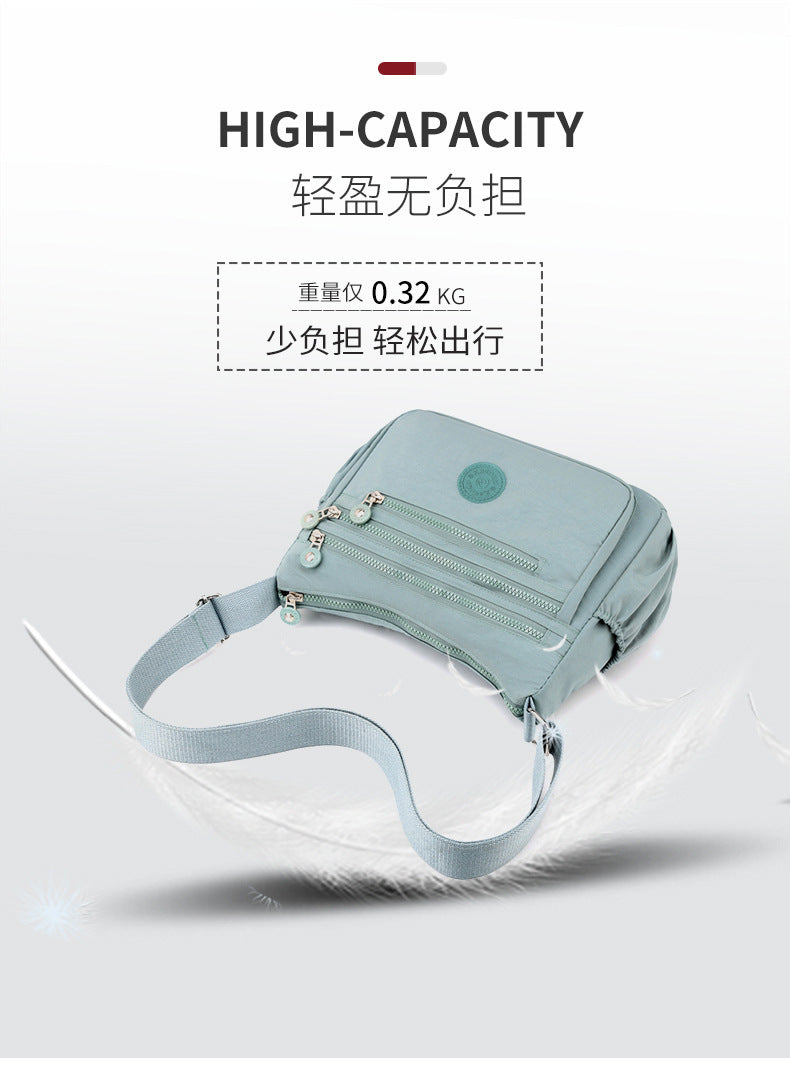 Nylon Cloth Multi-Layer Shoulder Bag Lightweight Simple Casual Crossbody Bag 2025 New Large Capacity Mother's Money Bag