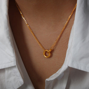 INS Internet Celebrity Bohemian Zircon Bracelet Simple Advanced Dopamine Necklace Advanced Temperament Jewelry suit