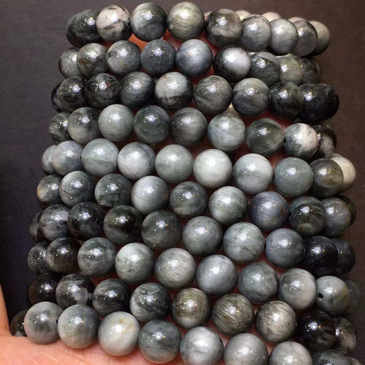 Natural Eagle Eye Stone Single Circle Fashion Bracelet for Men and Women, Light Luxury and Simple Pattern Bracelet