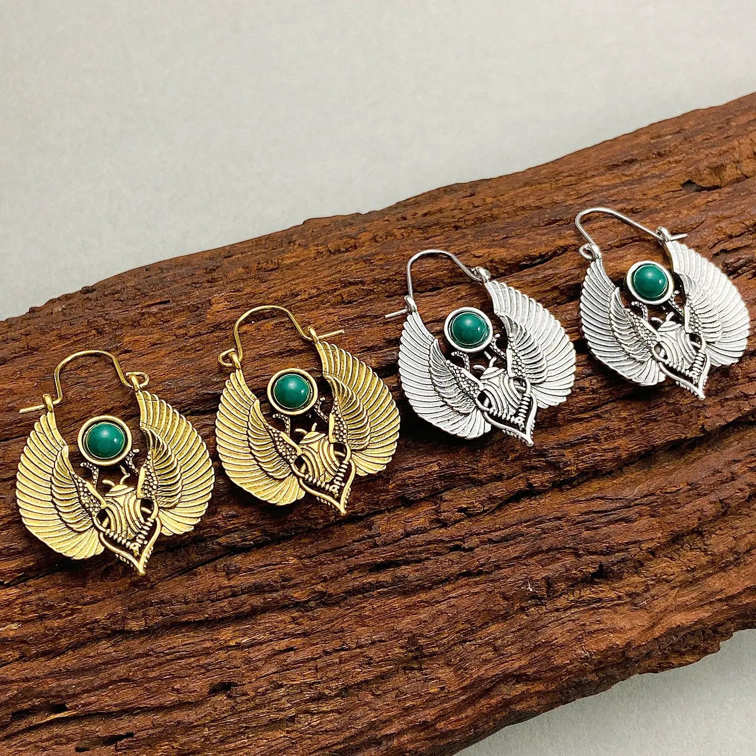 Vintage Egyptian Style Wing Earrings For Women, Men, Gypsy Tribe Women, Charming And Luxurious Halloween Party Gifts 2025