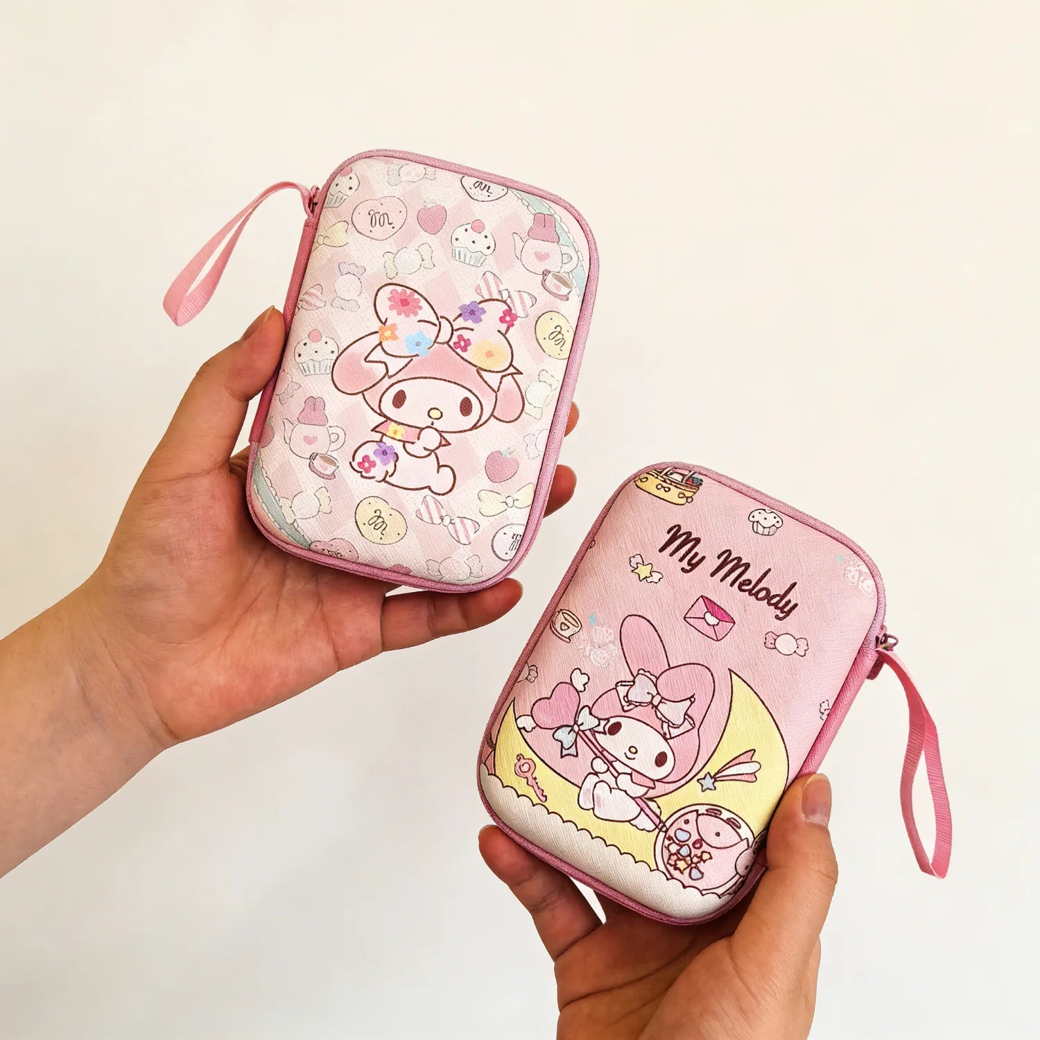 Cartoon Sanrio Data Cable Headphone portable hard drive Storage Bag Charger Protective Case coin purse Travel essentials gifts