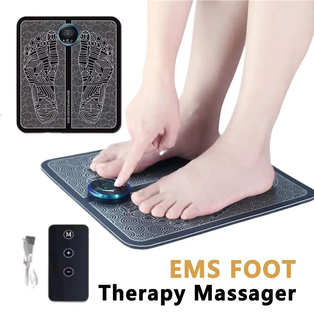 Electric Foot Massager Pad With Remote EMS Massage Foot Mat Muscle Massage Relaxation Trainer For Massage Fitness Gifts