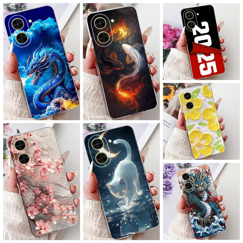 For Xiaomi Redmi A5 NFC Phone Case Redmi A5 Europe Soft Clear Silicone Funda Bowknot Luxury Flower Cartoon Animals Bumper
