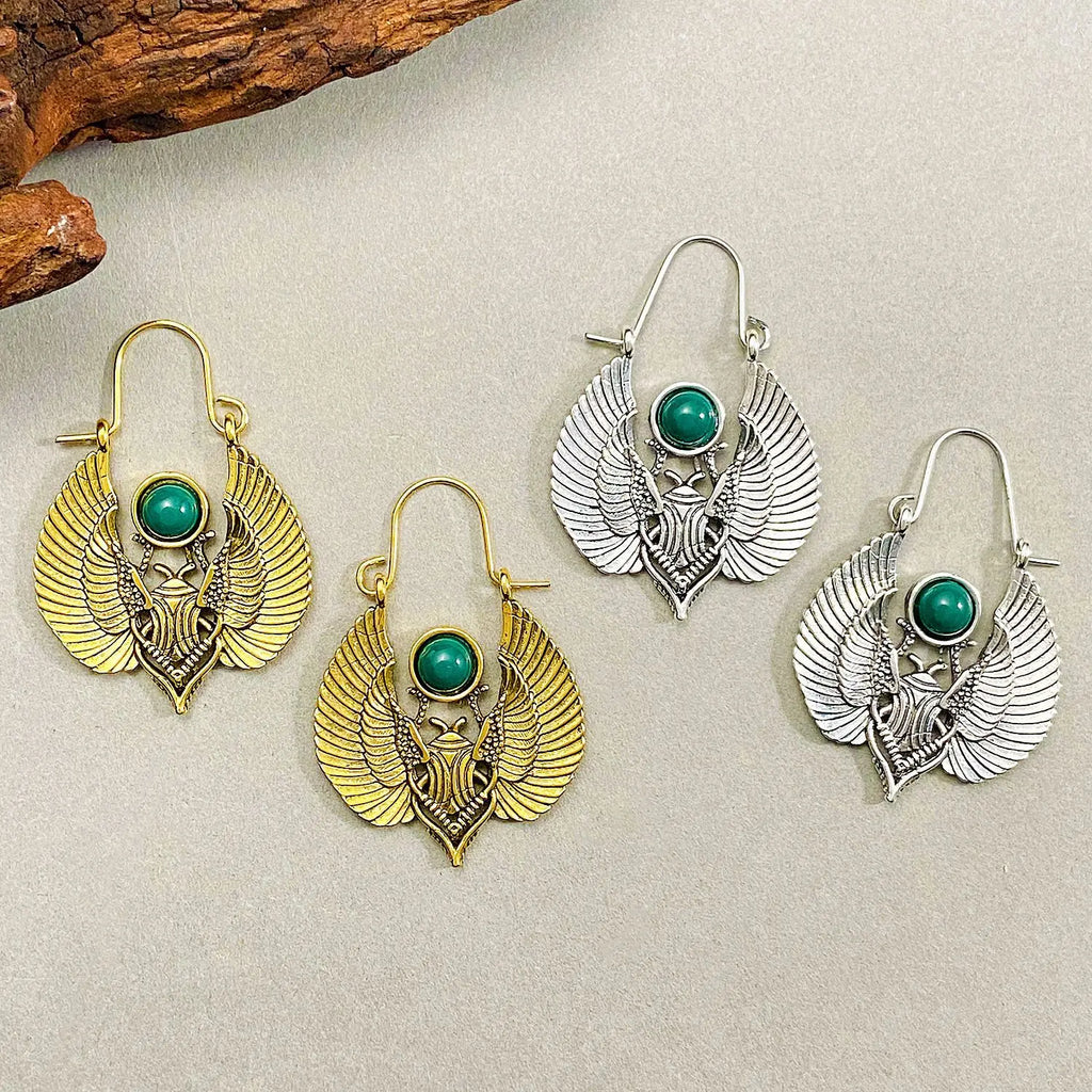 Vintage Egyptian Style Wing Earrings For Women, Men, Gypsy Tribe Women, Charming And Luxurious Halloween Party Gifts 2025