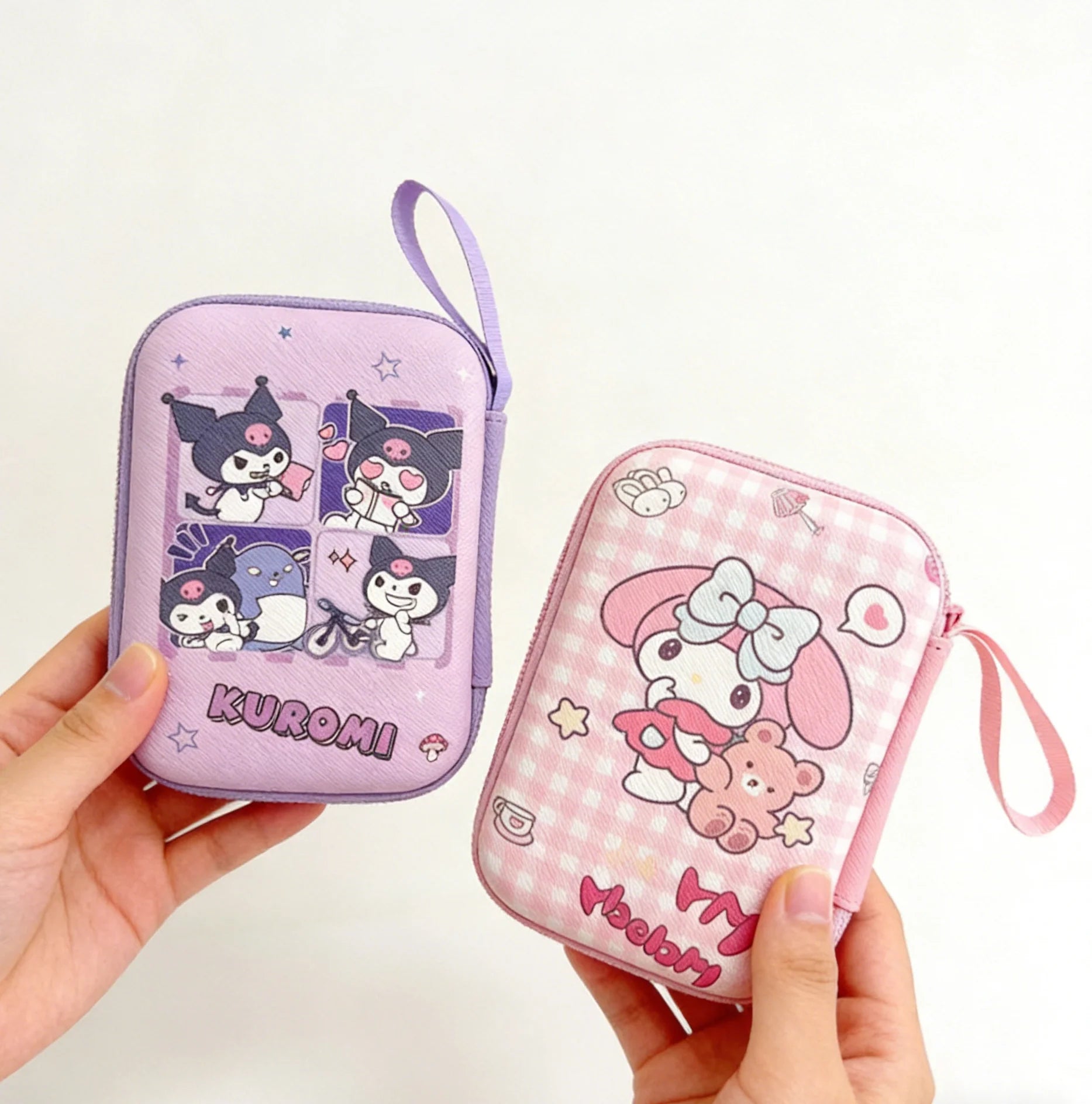 Cartoon Sanrio Data Cable Headphone portable hard drive Storage Bag Charger Protective Case coin purse Travel essentials gifts