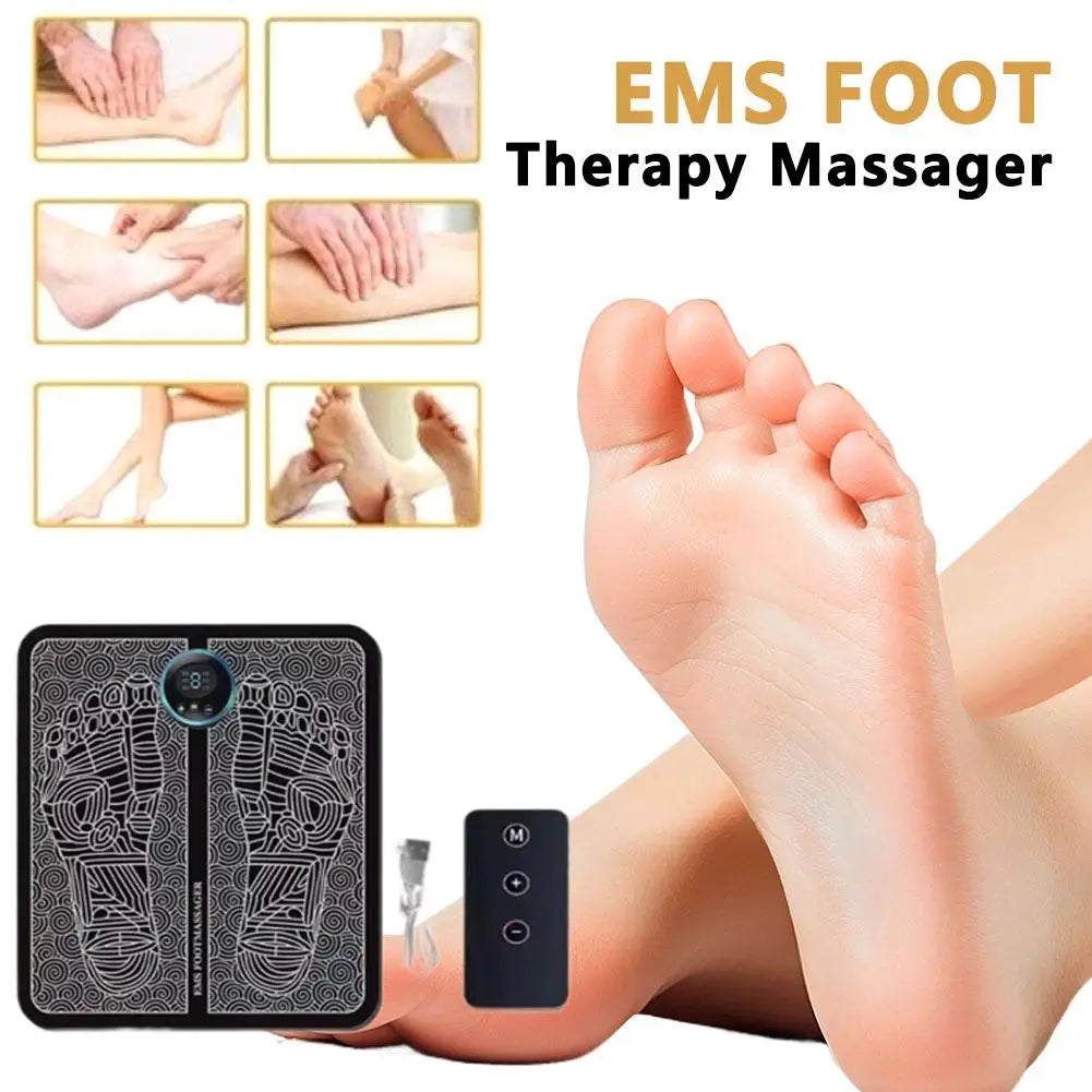 Electric Foot Massager Pad With Remote EMS Massage Foot Mat Muscle Massage Relaxation Trainer For Massage Fitness Gifts