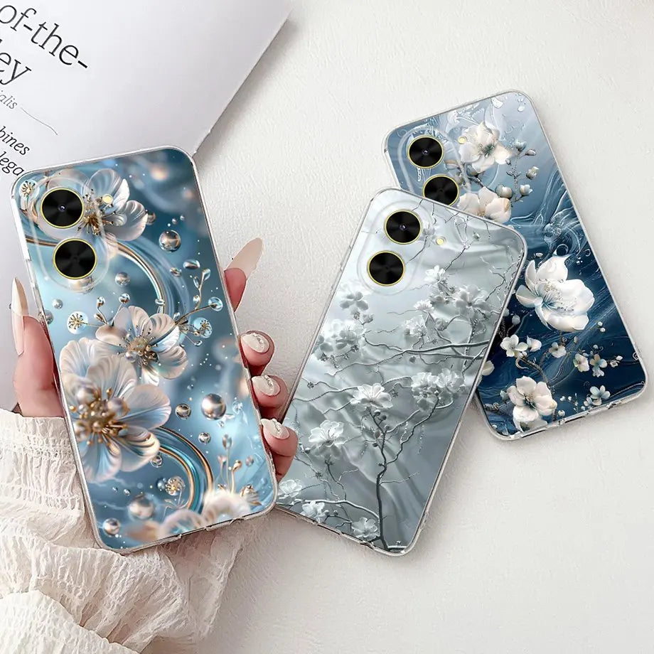 For Xiaomi Redmi A5 NFC Phone Case Redmi A5 Europe Soft Clear Silicone Funda Bowknot Luxury Flower Cartoon Animals Bumper