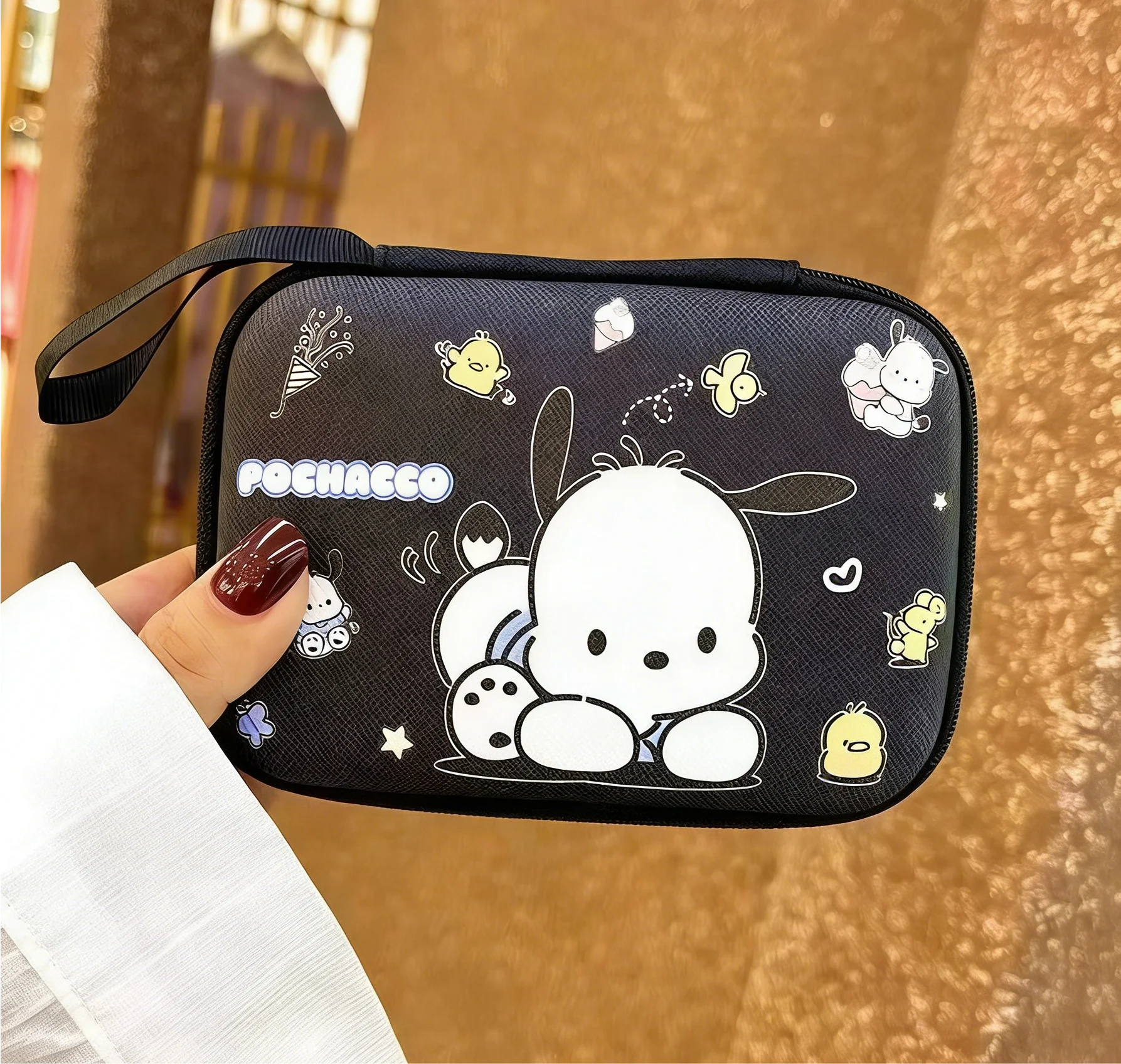 Cartoon Sanrio Data Cable Headphone portable hard drive Storage Bag Charger Protective Case coin purse Travel essentials gifts