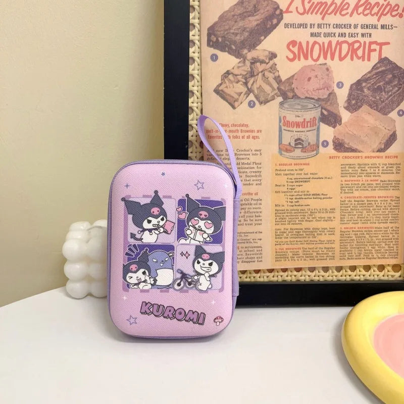 Cartoon Sanrio Data Cable Headphone portable hard drive Storage Bag Charger Protective Case coin purse Travel essentials gifts