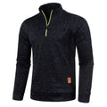 Autumn Winter New Men's Long Sleeves Zipper Knit Thin Fashion Hoodies Sweatshirt Solid Color Thicker  Top Slim Fit Male Clothing (Copy)